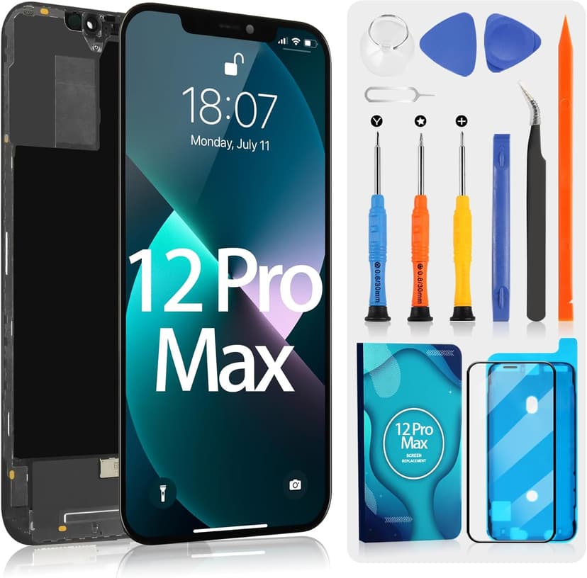 ARSSLY LCD Screen for iPhone 12 Pro Max, Display Digitizer 6.7 Inch for iPhone 12 Pro Max A2411 A2342 A2410 A2412 Touch Replacement Screen with Tools - 1