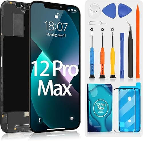 ARSSLY LCD Screen for iPhone 12 Pro Max, Display Digitizer 6.7 Inch for iPhone 12 Pro Max A2411 A2342 A2410 A2412 Touch Replacement Screen with Tools