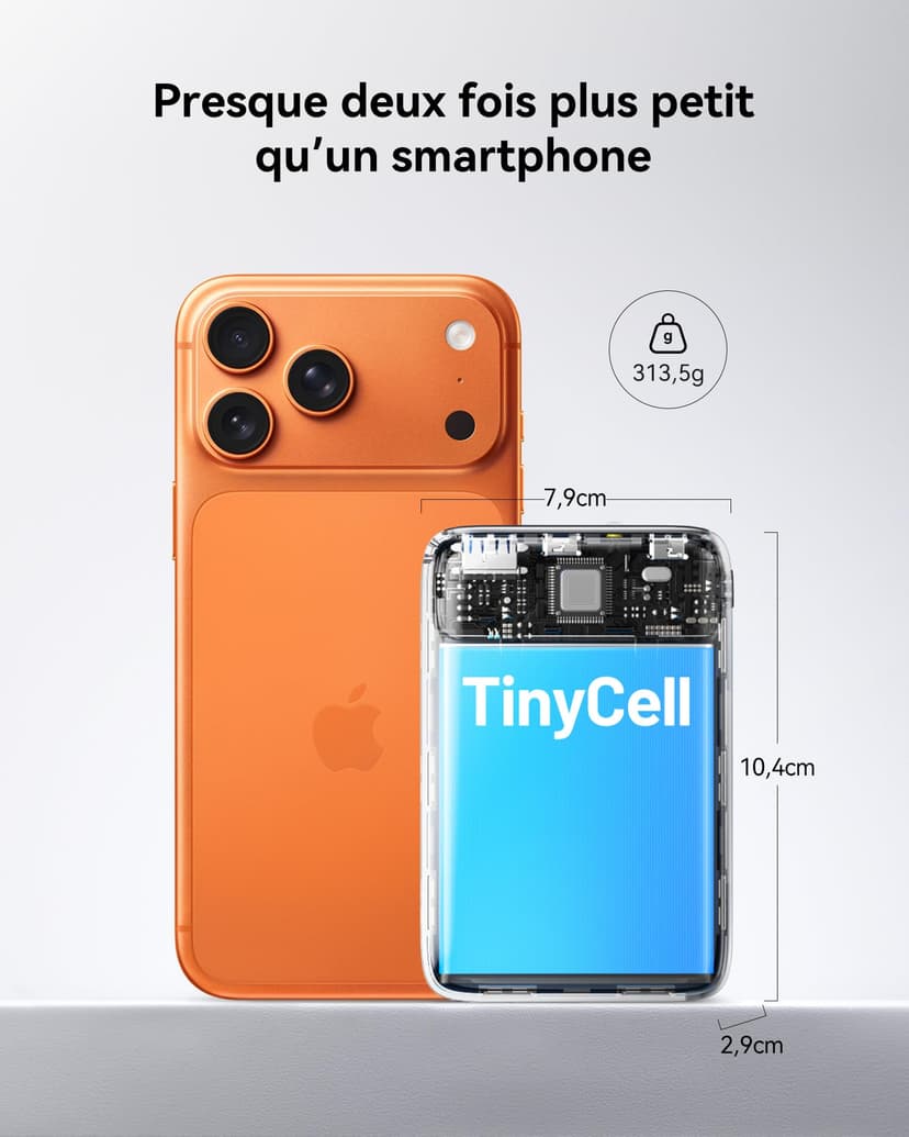 INIU Batterie Externe, 22.5W Fast 20000mAh Power Bank Charge Rapide, Powerbank Portable USB C Input & Output PD3.0 QC4.0 Chargeur Compatible avec iPhone16 15 14 13 12 11 Pro Max Samsung 24 23 22 21 - 6