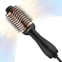 TYMO Hair Dryer Brush Blow Dryer Brush in One, 4 in 1 Ionic Hairdryer and Styler Volumizer with Oval Titanium Barrel, Hot Air Straightener for Smooth Frizz-Free Blowout, Gold - 1