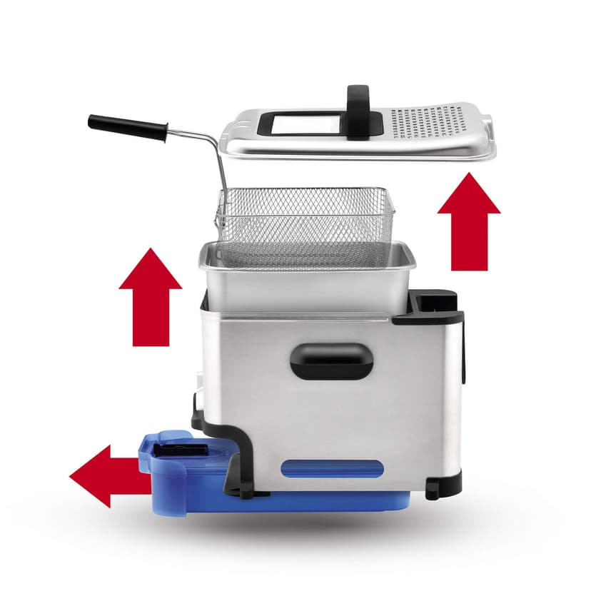 Tefal Oleo Clean Friteuse semi-professionnelle 3,5 L, 2300 W, Jusqu'à 6 pers, Filtration automatique de l'huile, Minuteur digital, Hublot de contrôle, Thermostat, Boite de stockage d'huile FR804015 - 8