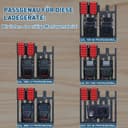 TOPOWN 3-in-1 Wall Mount for Bosch Professional Chargers GAL 1880 CV / 18V-40 / 18V-160 C / 3680 CV and GAX 18V-30, for Bosch 18V Batteries, 77597 - 3