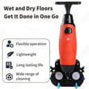 PixCy Laveuse Sol Professionnelle,Carrelage Autolaveuse sans Fil,2 Brosses Motorisées & Réservoirs 4L/6L,240 RPM Nettoyage Profond,pour Sols Durs & Carrelage,Portable Grey - 3