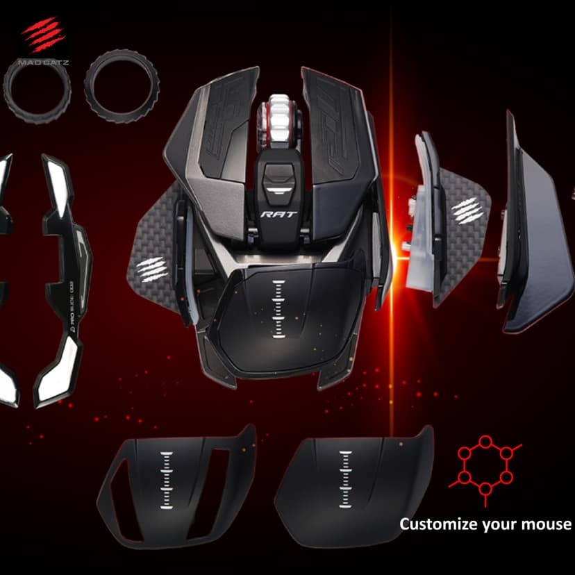 MAD CATZ R.A.T. Pro X3 Gaming Mouse (USB/Black/16000dpi/10 Buttons) - MR05DCINBL001-0 - 3
