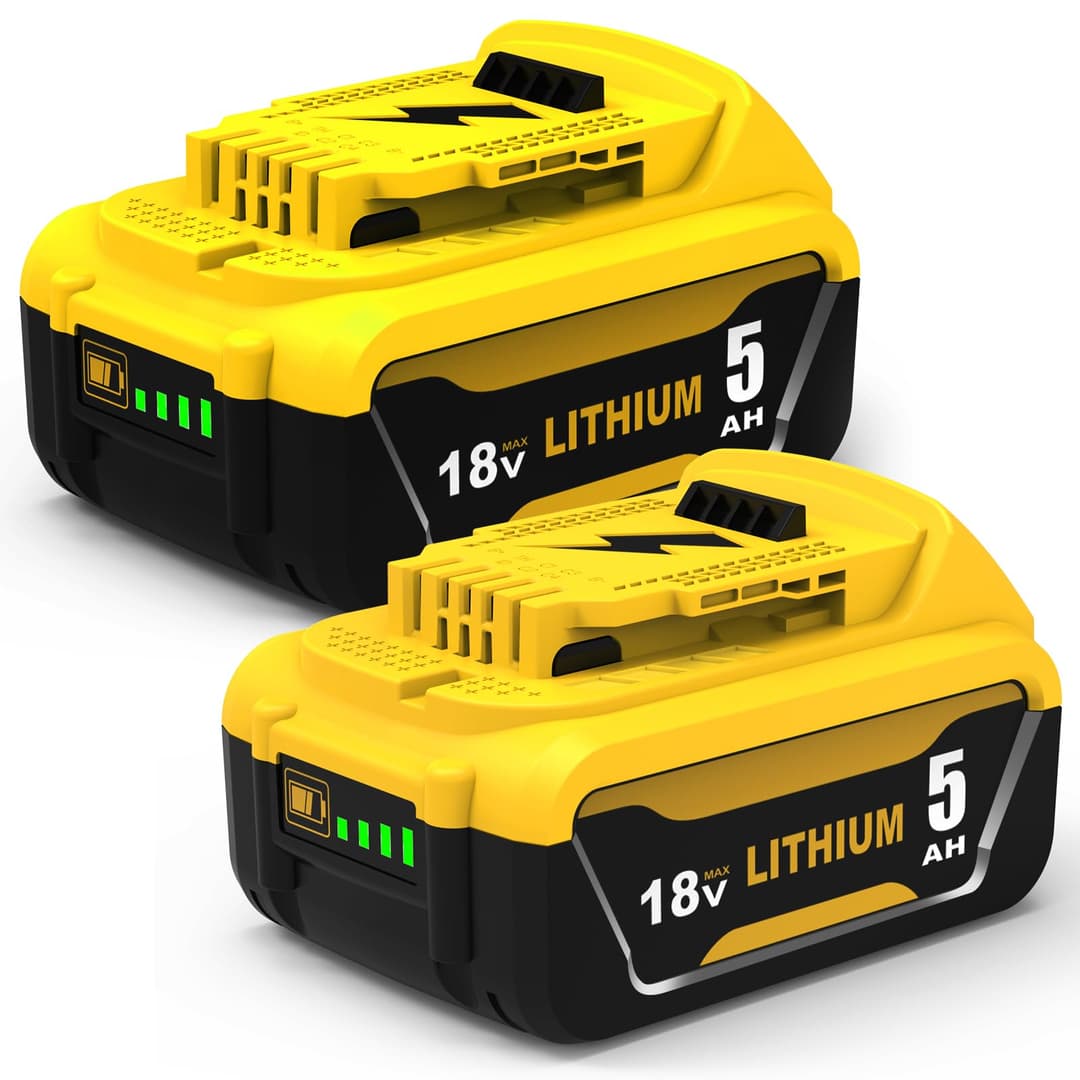 2Pcs Remplacement pour DeWalt Batterie 18V 5.0Ah+pour Dew…
