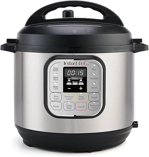 Instant Pot Duo 60, 7 en 1 Autocuiseur Multifonction - Autocuiseur, Cuiseur à Riz, Poêle, Yaourtière, Cuiseur Vapeur et Chauffe-Plat - Acier Inoxydable - 5.7 L