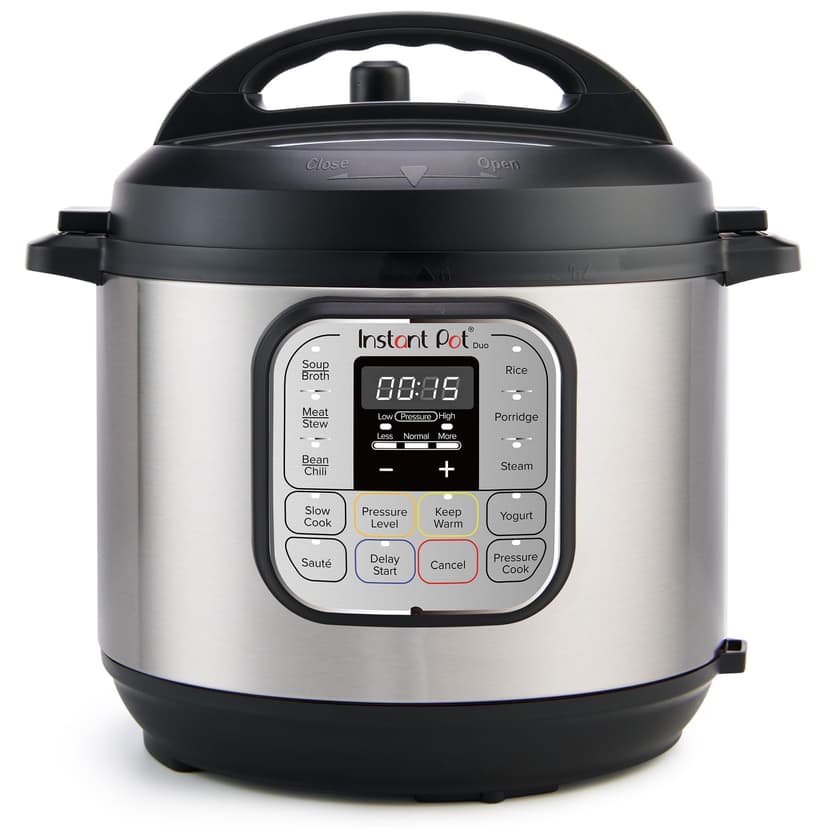 Instant Pot Duo 60, 7 en 1 Autocuiseur Multifonction - Autocuiseur, Cuiseur à Riz, Poêle, Yaourtière, Cuiseur Vapeur et Chauffe-Plat - Acier Inoxydable - 5.7 L - 1