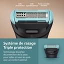 Philips Bodygroom série 7000 - tondeuse hommes avec tête flexible 2D, système de rasage Triple protection, têtes interchangeables, zones intimes, 100% étanche, autonomie 120 min, modèle BG7480/15 - 4