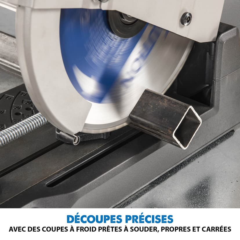 Evolution S355Cps - Scie à Tronçonner en acier Industriel de 355 mm - Finition Instantanée, sans Chaleur, sans Bavures et sans Étincelles - lame à acier Doux Fournie - 3