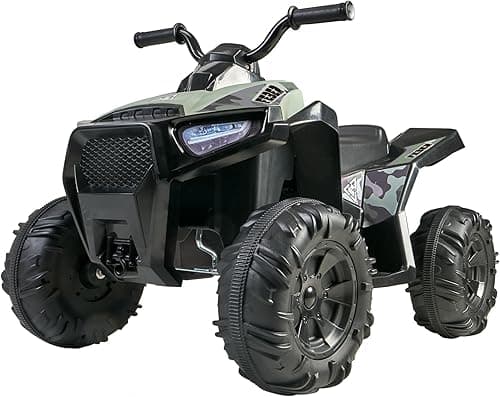 FEBER - Quad Boxer with 12 V, electric vehicle with 12 volt battery, with forward, backward and brakes, up to 5 km/h, charger included, 45 minutes playing time, +3 to 5 years, Famosa (FEN45000)