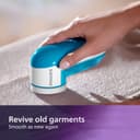 Philips Fabric Shaver, Removes Fabric Pills, Suitable for All Garments, Large Blade Surface, Cleaning Brush, Includes Batteries, Blue (GC026/00) - 4