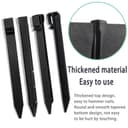 Meision Pack of 20 Plastic Nails Ground Anchors 25 cm, Lawn Edging Plastic Robust, Plastic Pegs, Suitable for Soft Soils in Lawns and Gardens, Anthracite - 3