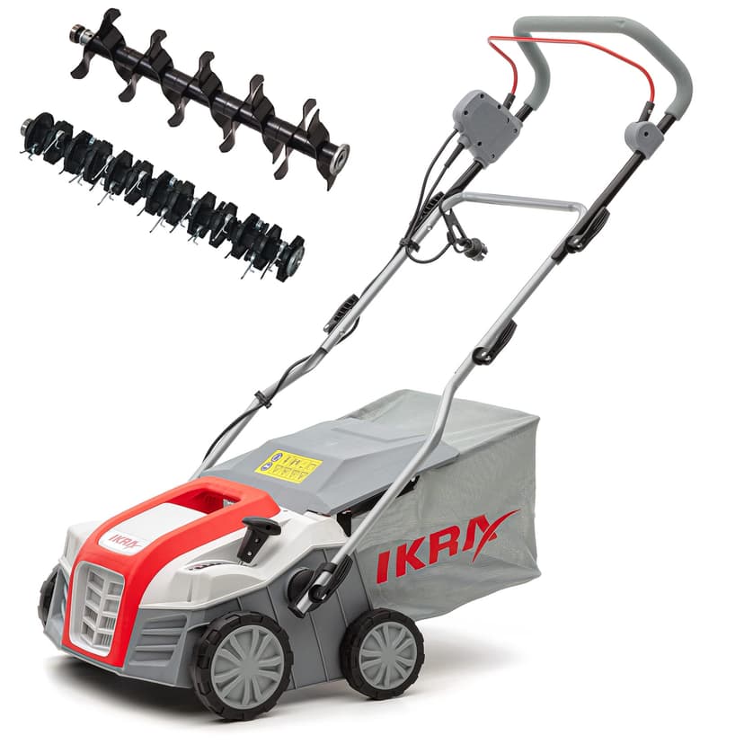 IKRA scarificateur aérateur électrique IEVL 1840, largeur de travail 40cm, puissance 1.800 watts, Gris/Rouge - 1