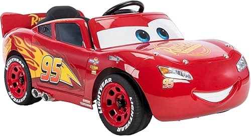 Huffy Disney Cars Lightning McQueen Electric Ride On Car - 6v Battery Powered Motorised Car Fun + Sounds + Lights, Red