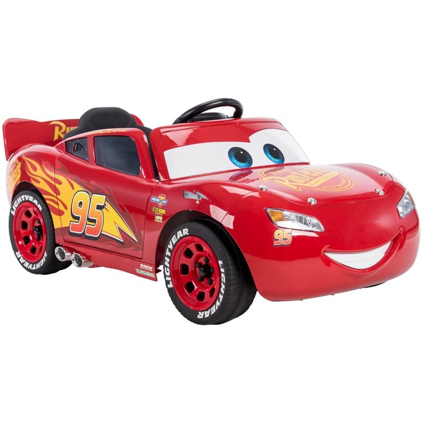 Huffy Disney Cars Lightning McQueen Electric Ride On Car - 6v Battery Powered Motorised Car Fun + Sounds + Lights, Red - 1