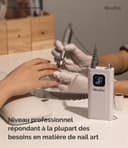 MelodySusie SC300F Professionnel Ponceuse pour Ongles à Clip, Rechargeable Sans Fil Lime à Ongle Electrique 30000 tr/min, avec LCD écran et Vitesse Réglable, pour Salon - 5