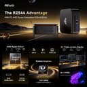 NiPoGi Essenx E1 Mini PC AMD Ryzen 3250U Windows 11 Pro (2C/4T, up to 3.5 GHz) 8GB DDR4 RAM + 256GB SSD, 4K@60Hz dual display HDMI 2.0 + DP/Wi-Fi/BT/LAN, mini computer for office/education - 2