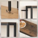 YATINEY Narrow Console Table Entrance Table 15cm Wide Hallway Table 1AC and 2 USB Ports Living Room Hallway Behind Sofa 3 Combination Modes Vintage Brown and Black XCT07CBR - 9