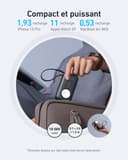 Anker Batterie Externe Magnétique 10000 mAh PD 35W avec câble USB-C intégré, Power Bank Charge Rapide, pour Apple Watch, iPhone 17 Pro Max/17/15/14/13, Samsung, iPad, AirPods et Autres (Noir) - 6