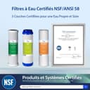 iSpring US31 Classic Système de Filtration d'Eau sous Évier en 3 Étapes pour Boire, sans Réservoir, Haute Capacité, Sédiments + Carbone + Carbone (version la plus récente) - 3
