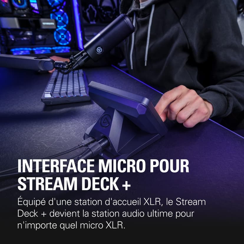 Elgato XLR Dock – For Stream Deck +, XLR-to-USB Mic Interface, Customizable Audio Mixer, 75 dB Gain/Phantom Power/Clipguard – Mac/PC, Stream Deck Not Included - 2