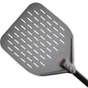 AMZBBQ® Premium Pizza Peel - 35 x 35 x 71 cm Perforated Pizza Shovel Made of Hard Anodised Aluminium for Easy Gliding on Pizza Stone - Grill Accessory Gift for Men - 1