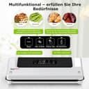 Bonsenkitchen Vacuum Sealer, Continuous High-Speed ​​Vacuum Sealer, Food Sealing Machine, Includes 5 Vacuum Bags and Hose (White) - 2