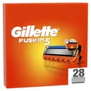 Gillette Fusion5 Pack of 28 Razor Refills, Razor Blades with 5 Blades, Lubricating Gel Band and Precision Trimmer - 1