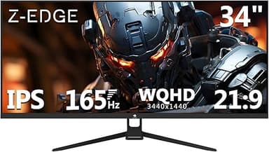 Z-Edge 34 Inch Ultrawide Monitor UWQHD Gaming Monitor 165…