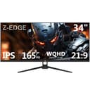 Z-Edge 34 Inch Ultrawide Monitor UWQHD Gaming Monitor 165Hz 1ms MPRT, 3440x1440 IPS Panel 21:9, 100% sRGB, FreeSync, PiP & PbP, DisplayPort (165Hz), HDMI (100Hz), Black - 1