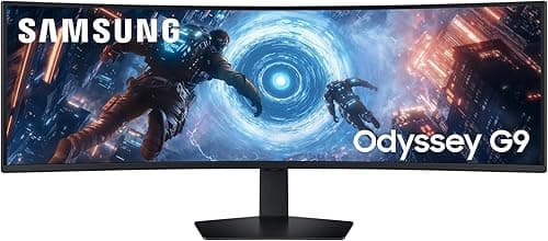 Samsung Écran PC Gaming Odyssey G91F, Taille 49’’, Dalle VA Incurvée 1000R, Résolution DQHD (5120x1440), 144Hz, 1ms, Contraste 2500:1, AMD FreeSync Premium Pro, Pied Ajustable, LS49FG916EUXEN