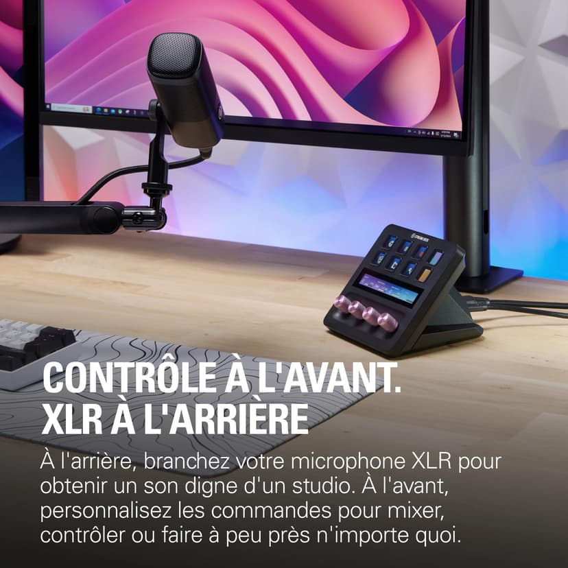 Elgato XLR Dock – For Stream Deck +, XLR-to-USB Mic Interface, Customizable Audio Mixer, 75 dB Gain/Phantom Power/Clipguard – Mac/PC, Stream Deck Not Included - 6