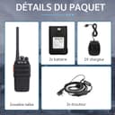 Retevis RT24 Walkie Talkie PMR446 License-free Professional Two Way Radio 16 Channels Walkie Talkies Scan TOT with USB Charger and Earpieces,Adults (Black, 1 Pair) - 7