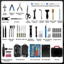 221 Pieces 3D Printer Accessory Kit, 3D Printer Accessories Bring Tool Box Includes Deburring Tool, Suitable for 3D Printing Disassembly, Cleaning and Precision Machining of Tool Boxes - 8