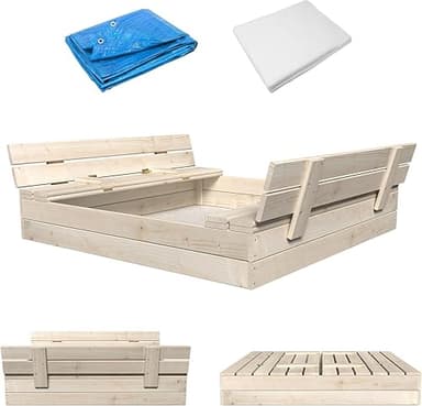 MAMOI® Bac a Sable avec Bache | Bac a Sable en Bois avec …