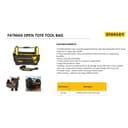STANLEY FATMAX Open Tote Tool Bag, 18 inch, 48 x 25 x 35cm, Black, 1-93-951 - 4