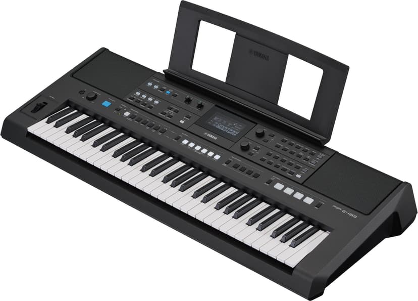 YAMAHA PSR-E483 Keyboard - Modern Portable Keyboard with 61 Touch Sensitive Keys, 860 Voices with 15 Super Articulation Lite, 345 Styles, Powerful Speaker and USB-C - Black - 2