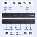UGREEN HDMI 2.0 KVM Switch, 2 Inputs 2 Outputs, USB-C KVM Switch, 4K at 60Hz, USB 3.0 Switch, 4 USB Ports (3*USB 3.0+ USB C), 2 PC and 2 Monitor Share Mouse, Keyboard, U-Disks, Hard Disk - 2