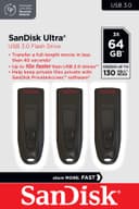 SanDisk 64 Go Ultra Clé USB 3.0 , jusqu'à 130 Mo/s, paquet de trois, Noir - 7