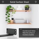 MLOQI 6pcs Shelf Carrier Shelf Bracket, White Shelf Holder of Steel Industrial Shelf Support 20cm - 3