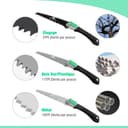 Mossy Oak Pruning Saw, Folding Hand Saw with Secure Lock, 3 Blades Made of Cr-V and 65Mn, for Wood, Bone, PVC, Tree Pruning, Camping, Hunting, Non-Ferrous Metal, Solid TPR Soft Grip and Portable Pouch - 4