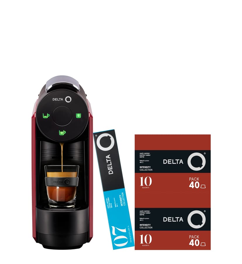 Delta Q Machine à Capsules MiniQool Rouge, 19 Bars de Pre… - 1