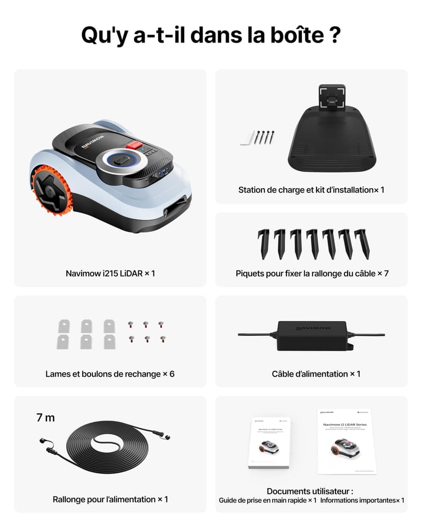 Segway Navimow i215 LiDAR Robot tondeuse pour 1500m² avec Garage M, pentes de 45%, LiDAR à semi-conducteurs et Vision, cartographie automatique, sans fil, sans antenne, 4G intégré (expédié séparément) - 8