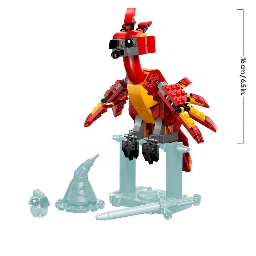 LEGO Harry Potter Fawkes: Dumbledore’s Phoenix Toy – Play & Display Bird Figure – Incl. Sorting Hat & Sword of Gryffindor – Birthday Gift for 8+ Year Old Girls & Boys - 76448 - 6