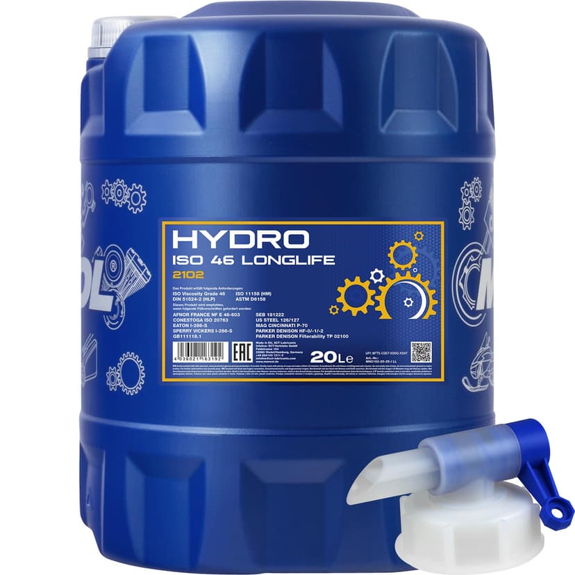 MANNOL HYDRO ISO 46 Liquide d'huile hydraulique MN2102-20… - 1