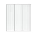 MARWELL Moon Folding Bath Screen - 3-Piece, White Aluminium Frame, Plastic, 120 x 130 x 5 cm - Shower Enclosure for Bathtub - 5