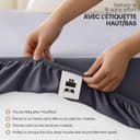Utopia Bedding Fitted Sheet 160 x 200 cm (2 Pack), Grey - Deep Pocket 14 inch (35 cm) - Easy Care - Soft Brushed Microfibre Fabric - Shrinkage and Fade Resistant - Bottom Sheet - 6