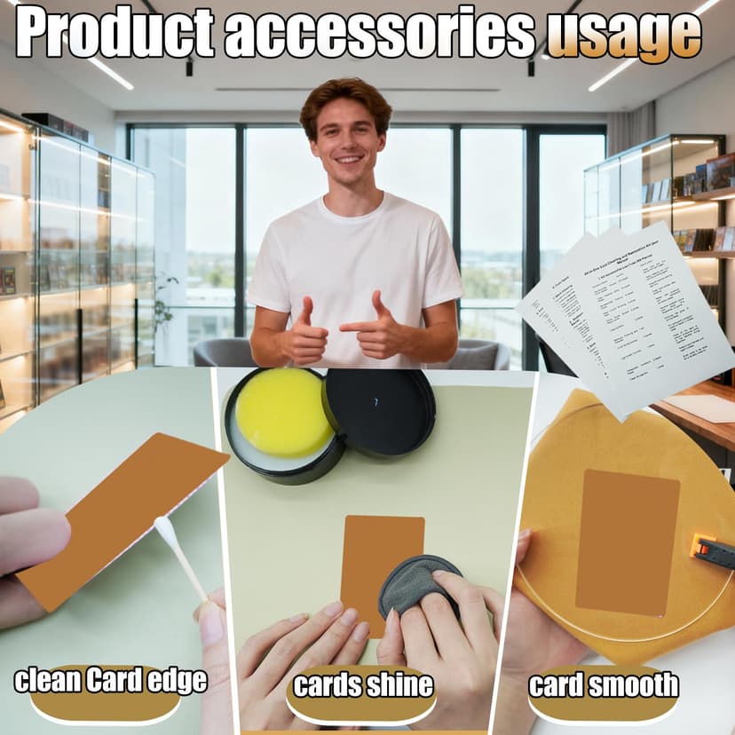 289Pcs Card Cleaning Kit Card Restoration Kit Suitable for Cleaning and Maintaining All Types of Collectible Cards - 5