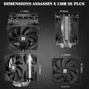 Thermalright Assassin X 120R SE PLUS CPU Air Cooler, AX120R SE Plus, 4 Heatpipes, Double PWM Quiet Fan CPU Cooler with S-FDB Bearings, for AMD AM4 AM5/Intel LGA 1700/1150/1151/1200, PC Cooler - 6