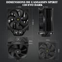 Thermalright Assassin Spirit 120 EVO CPU Cooler, 4 Heat Pipes, 12 cm, Speed 1850 RPM, Black, PWM Fan, Quiet, AMD, AM4, AM5, and Intel 1700, 1150, 1200 - 6